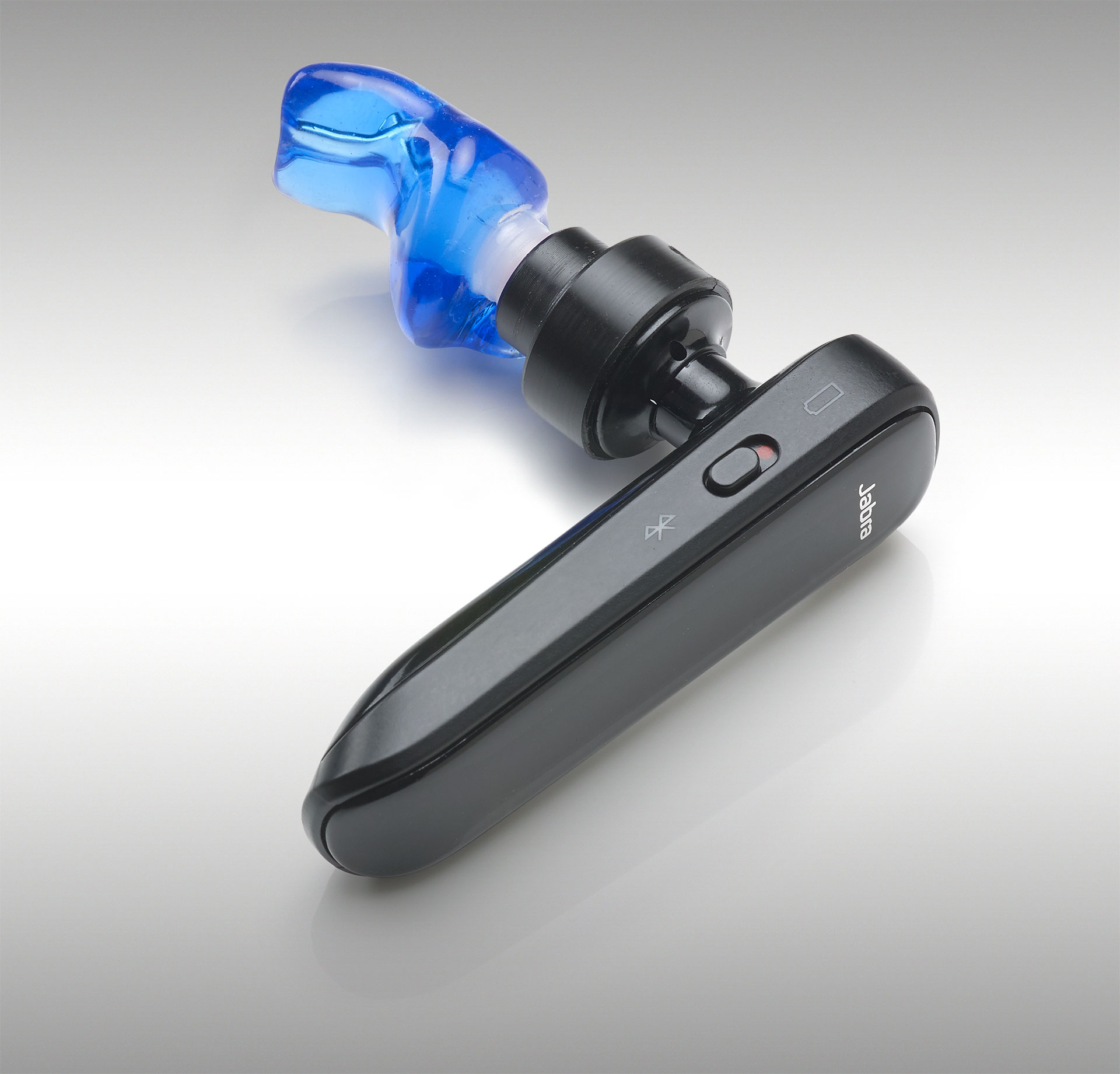 Tympro Jabra bluetooth headset alternatief op grijze ondergrond