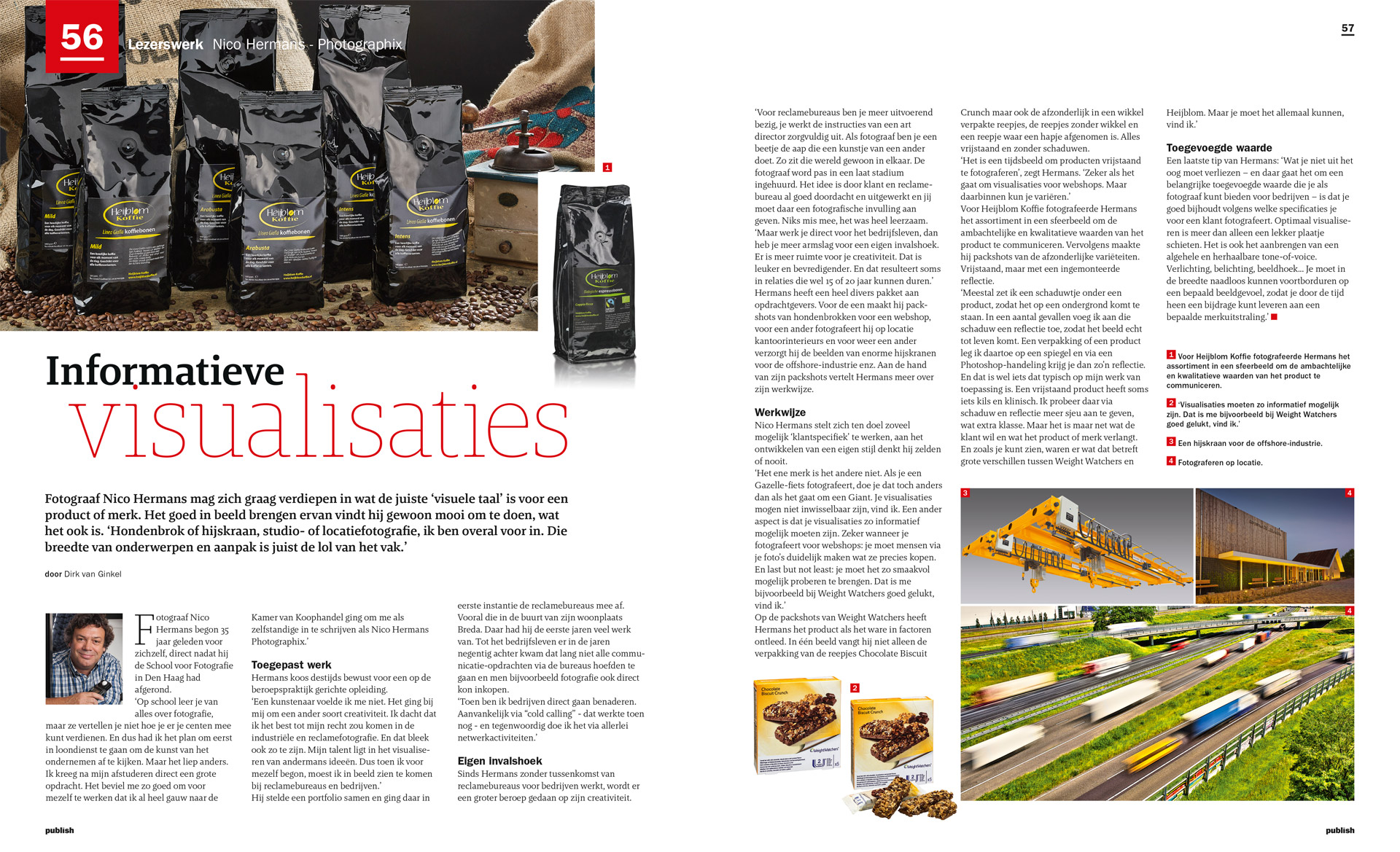 artikel in Publish over NICO HERMANS PhotoGraphix productfotograaf in Breda